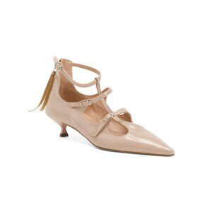 OROSCURO blush Made In Italy Leather Heel Shoes
